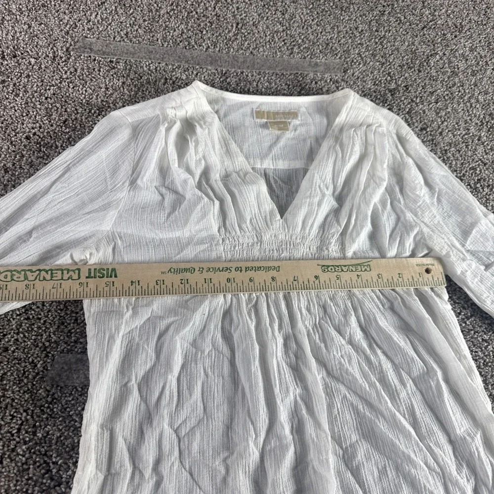 Michael‎ Kors White Women's V Neck Blouse Size  P/M